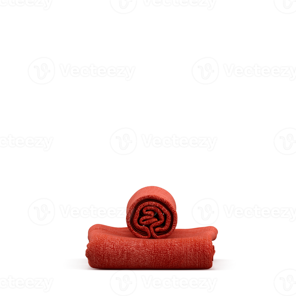 Isometric towels 3D isolated render png