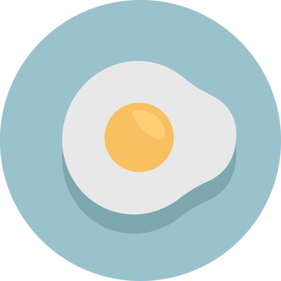 Sunny side up egg, illustration, vector on a white background.