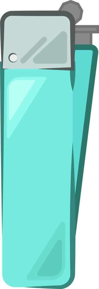 Blue lighter, illustration, vector on white background