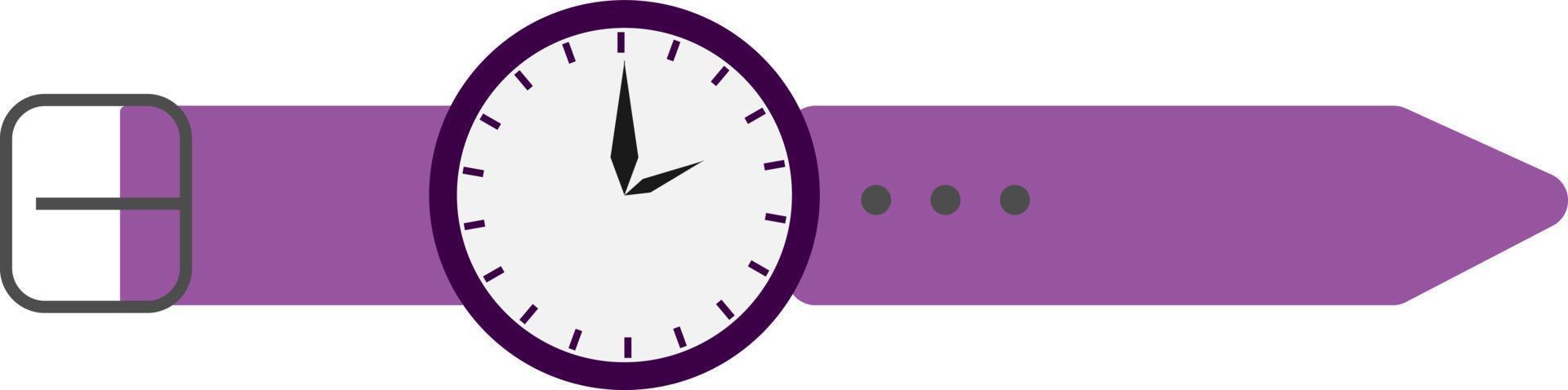 Purple handwatch, illustration, vector on white background