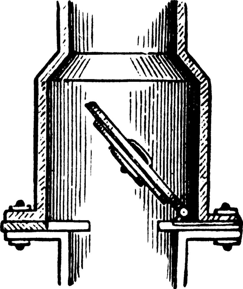 Clack Valve, vintage illustration vector