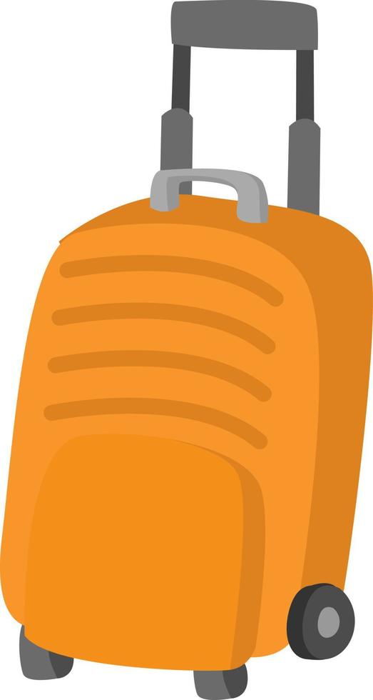 Yellow suitcase, illustration, vector on white background