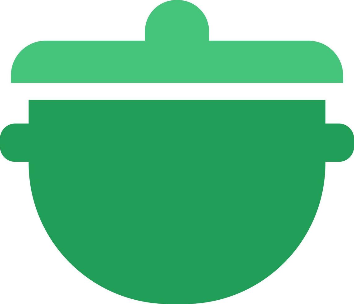 Cooking pot with lid, illustration, vector on a white background.
