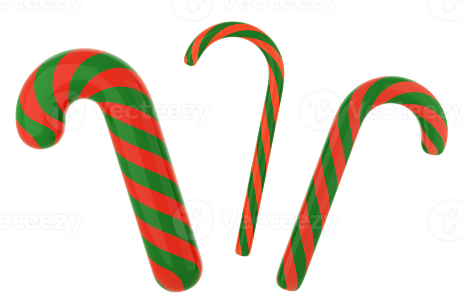 Christmas striped green and red candy canes png