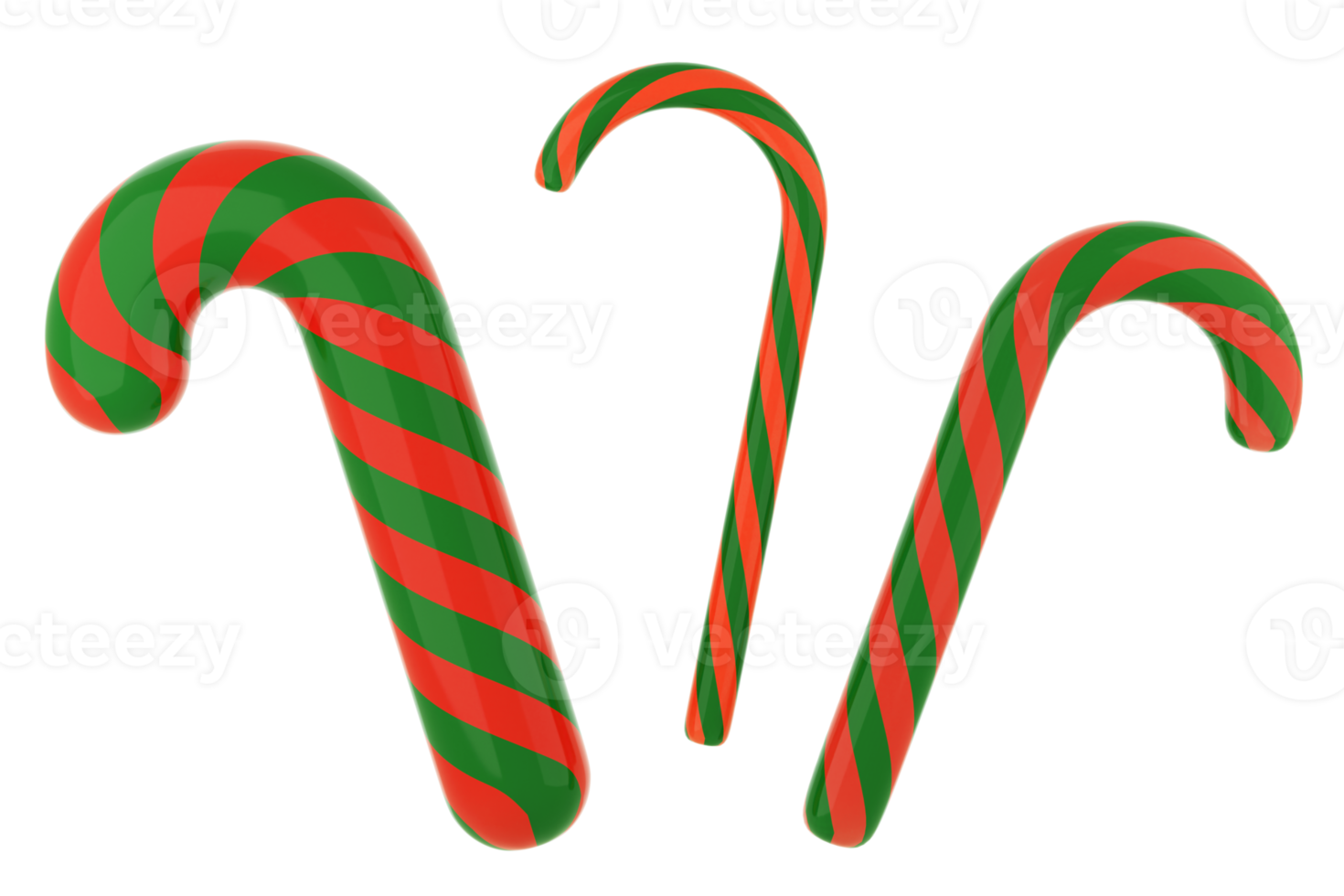 Weihnachten gestreifte grüne und rote Zuckerstangen png