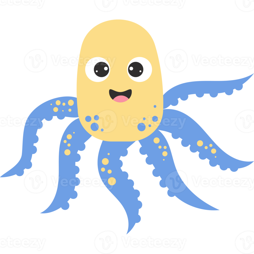 zee dier. schattig Octopus karakter png