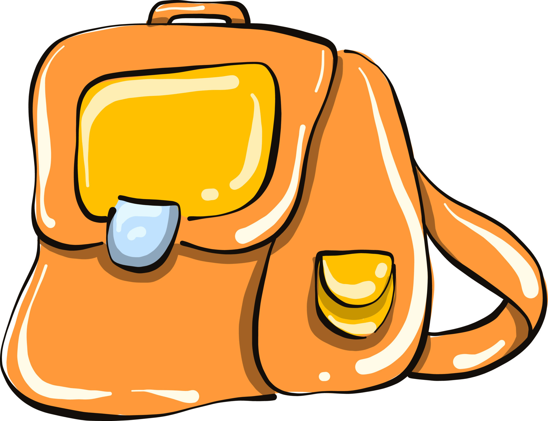 Yellow backpack, illustration, vector on white background. 13859014 ...