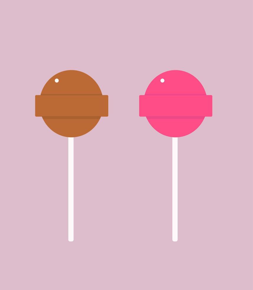 Lollipops, illustration, vector on white background.