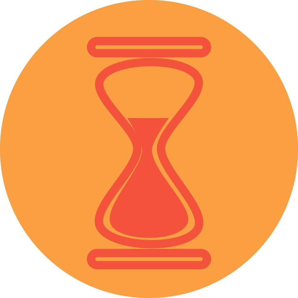 Sand clock, illustration, vector on a white background.