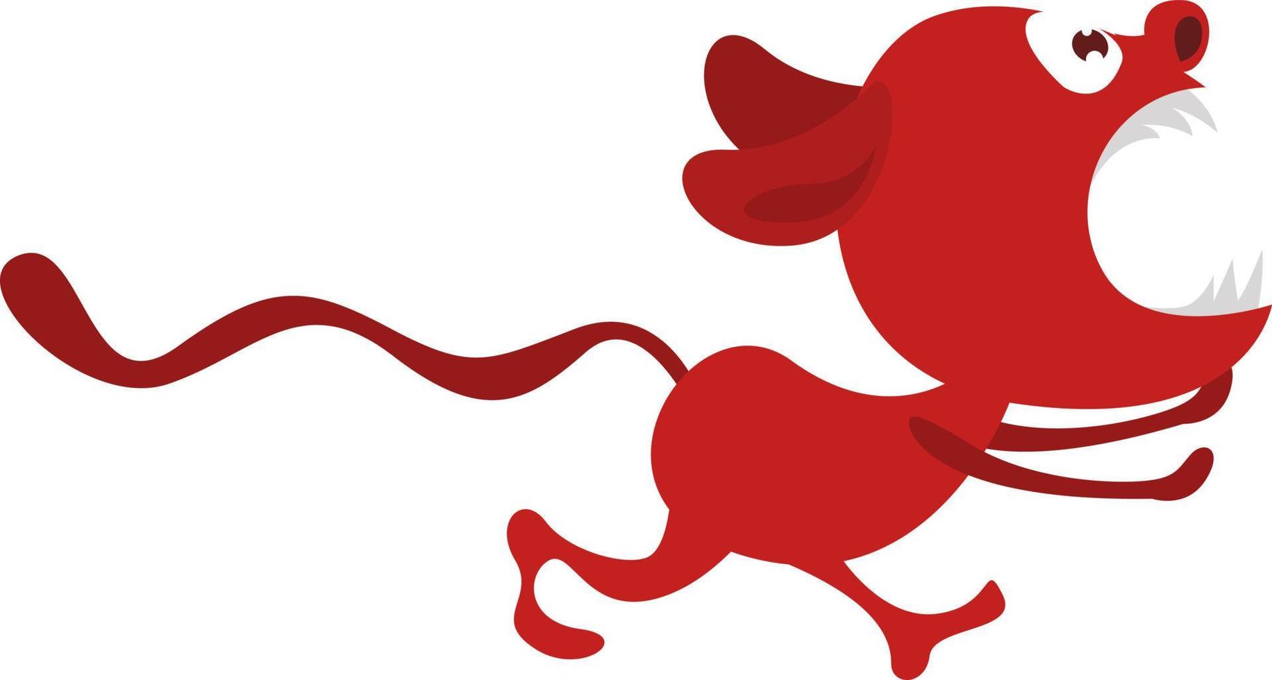 Little red devil , illustration, vector on white background