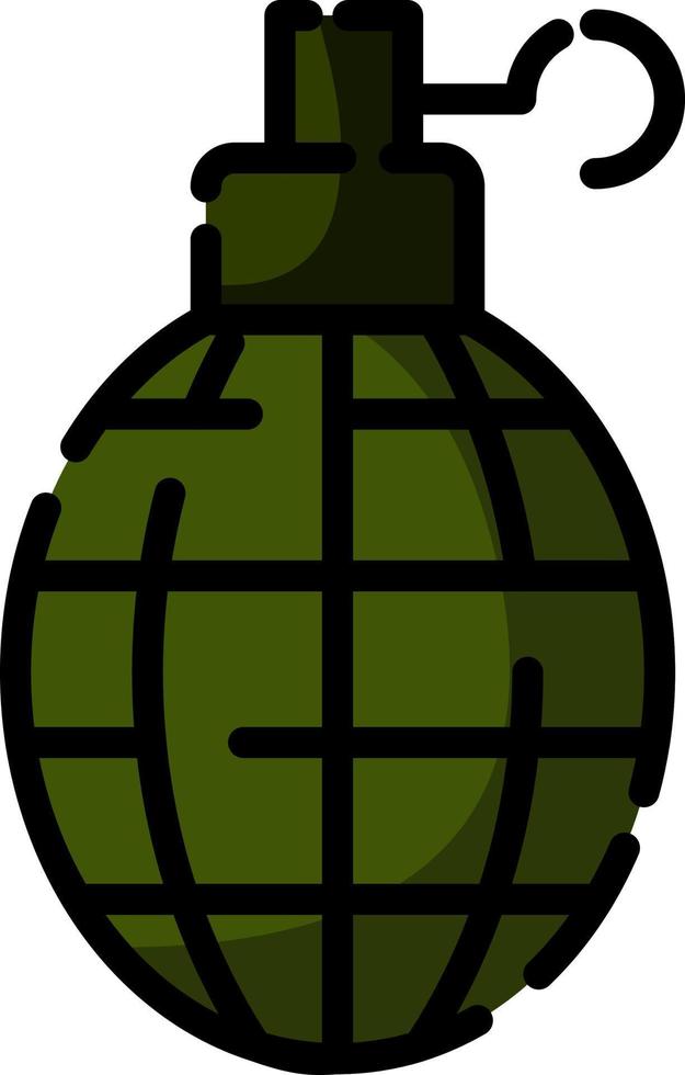 Military bomb, illustration, vector on a white background.