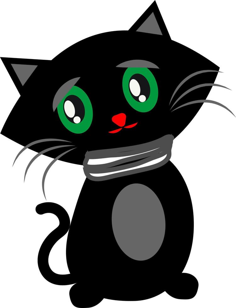 Ill cat, illustration, vector, on a white background. vector