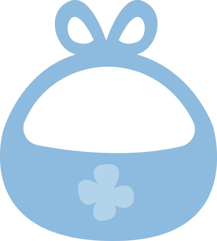 Blue Baby bib, illustration, vector, on a white background. vector