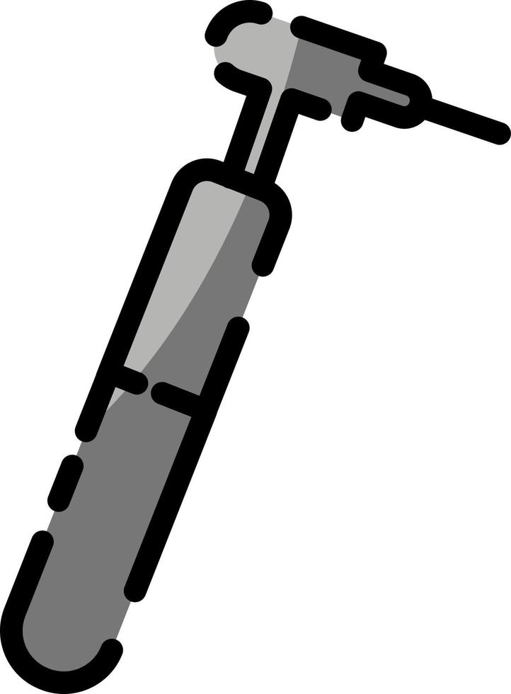 Dental drill, illustration, vector on a white background.