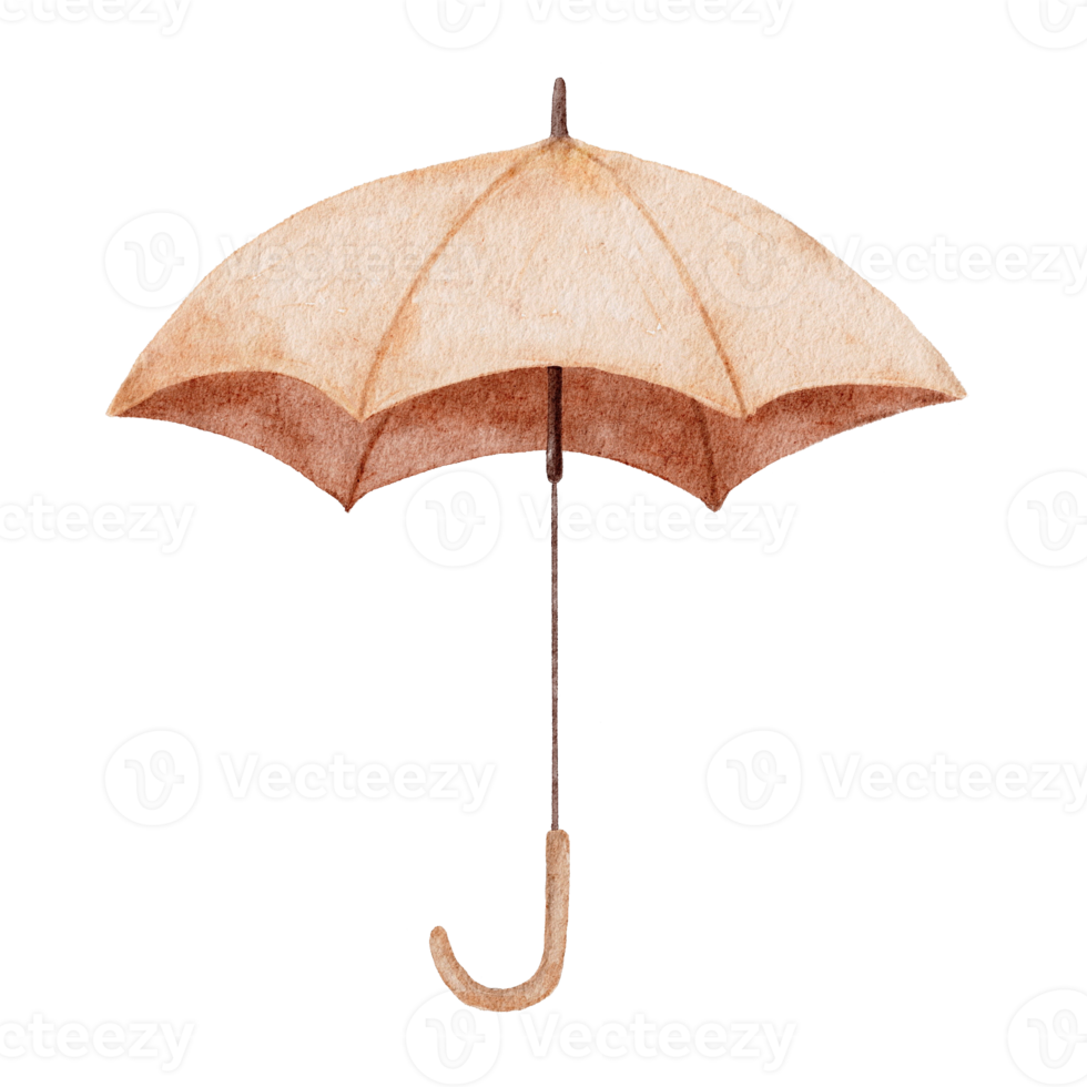 parapluie aquarelle vintage png