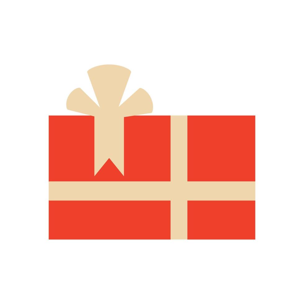 Gift box with bow. Vector illustration