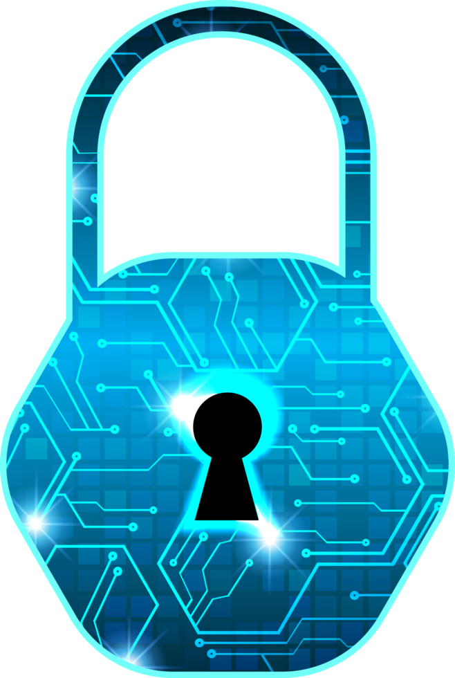 Technology padlock cropout png