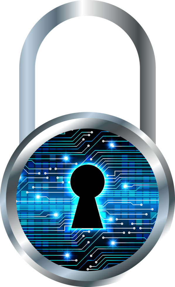 Technology padlock cropout png