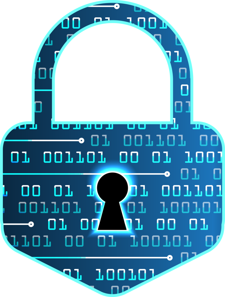 Technology padlock cropout png