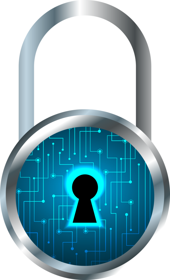Technology padlock cropout png