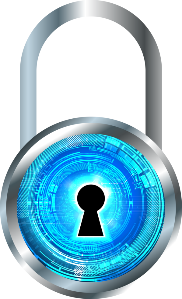 Technology padlock cropout png