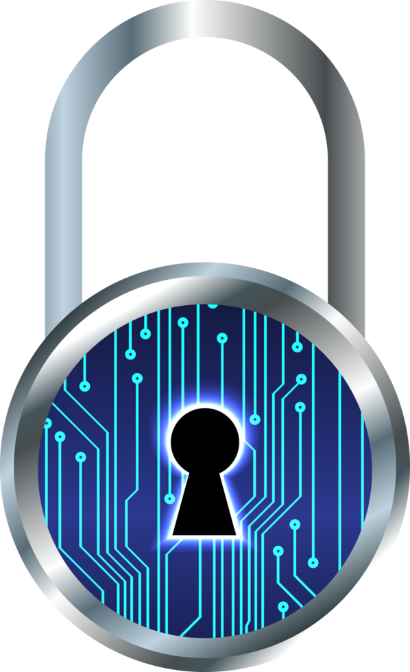 Technology padlock cropout png