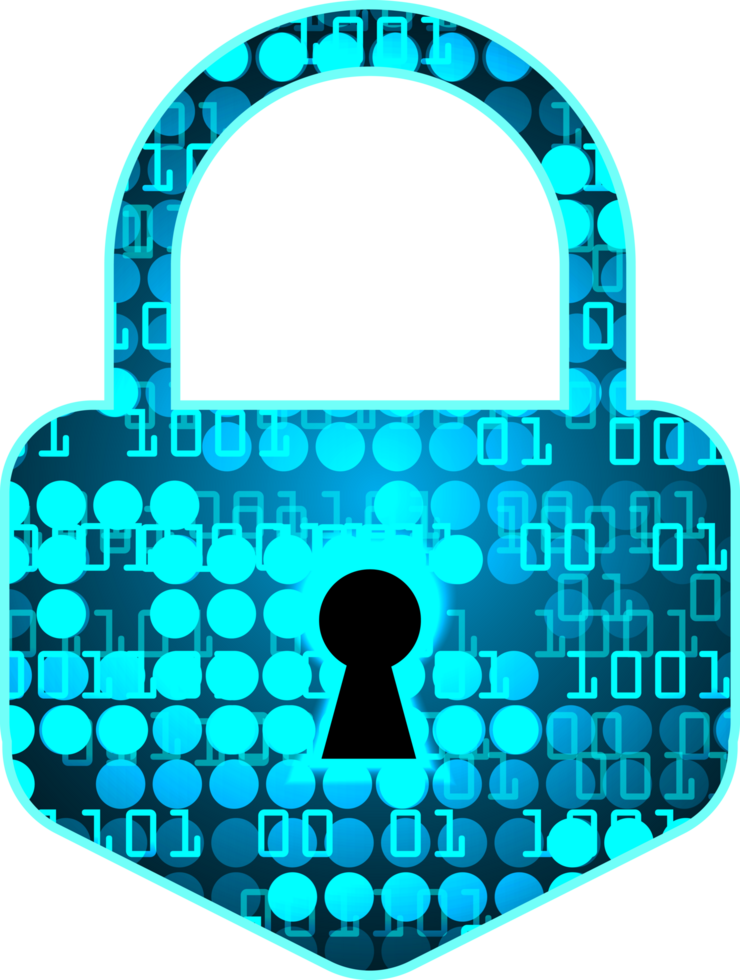 Technology padlock cropout png