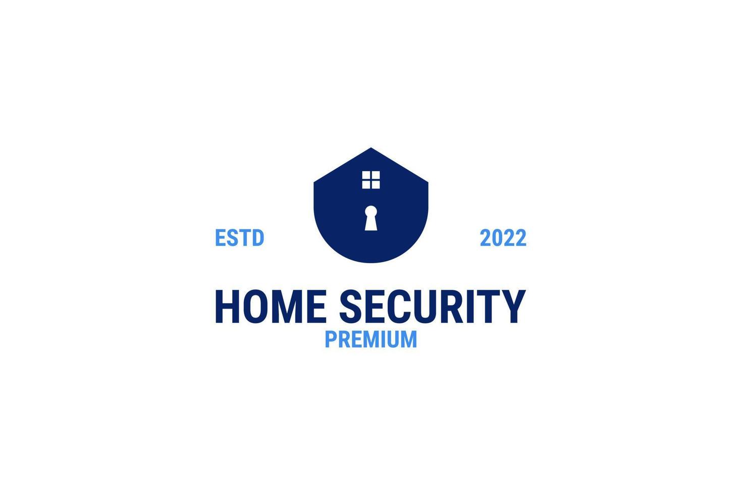 Home with clock icon for security logo design vector template illustration