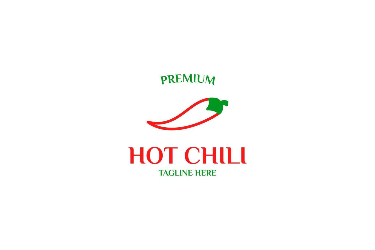 Flat pepper chili logo design vector illustration