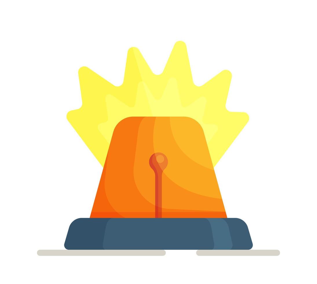 The fire alarm siren is isolated on a white background. vector