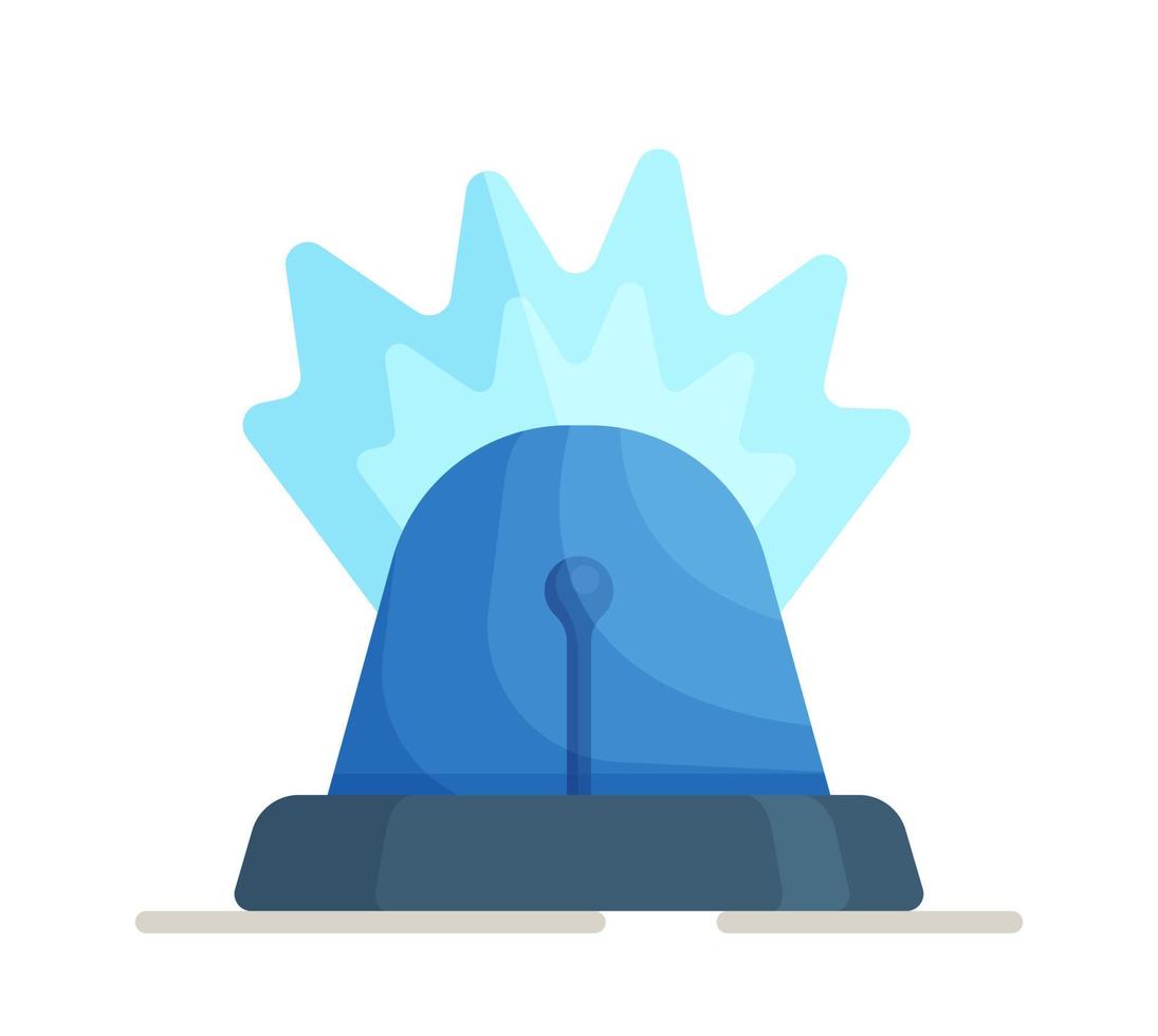 WeA flashing blue chamois on a white background. Vector illustration of an air alert. No war. Alert.