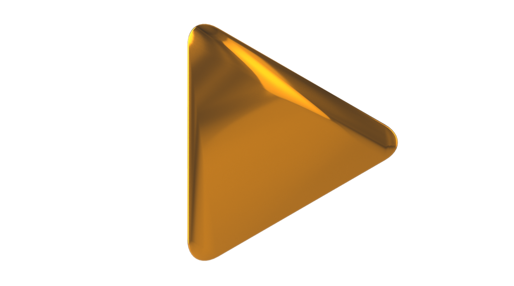 3d triangle sign Play button PNG with Transparent Background