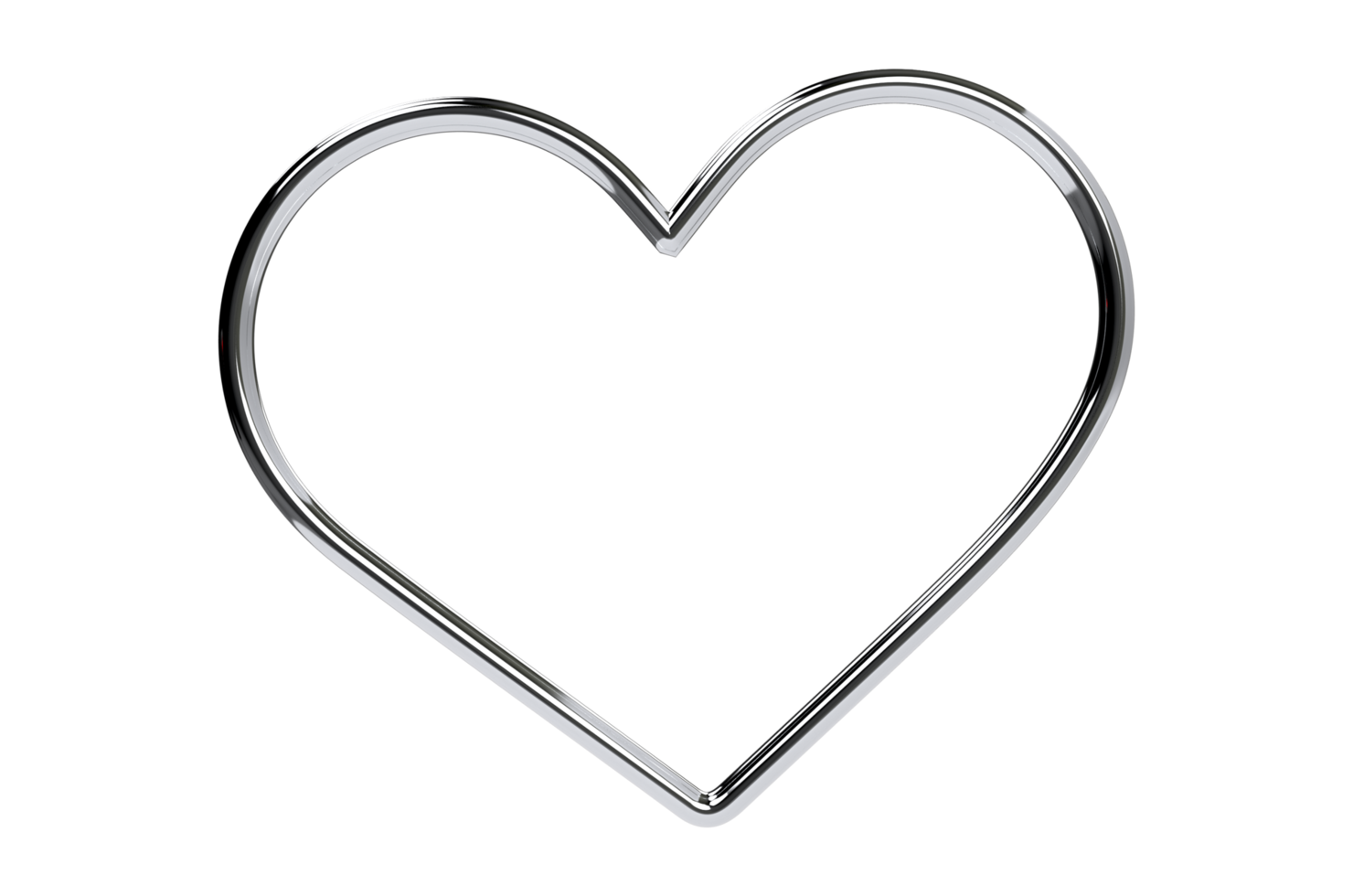 Symbol of love. Toy metal heart. Silver one color. On a white flat  background. Front view. 3d rendering. 13465973 Stock Photo at Vecteezy