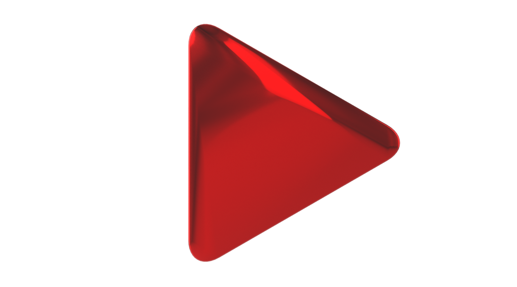 3d triangle sign Play button PNG with Transparent Background