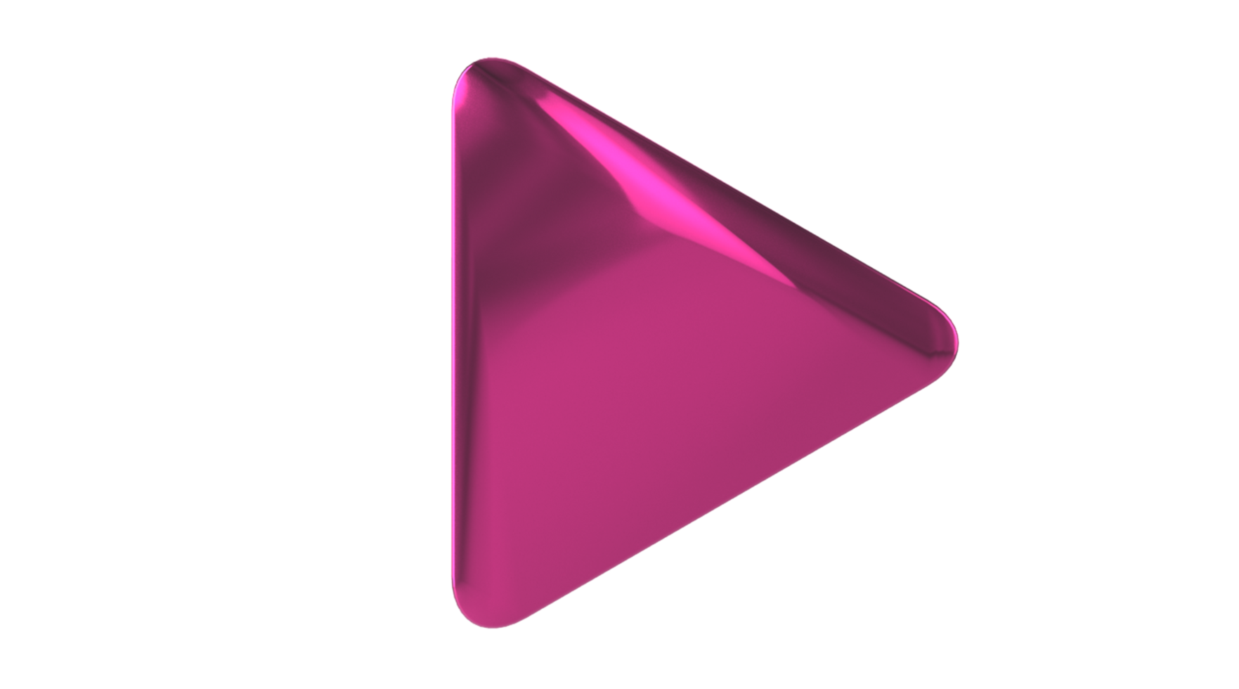 3d triangle sign Play button PNG with Transparent Background