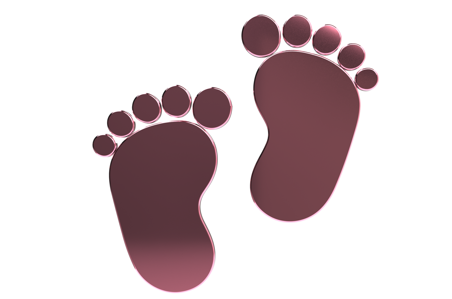 3D Render Baby Foot Bare Foot Heart Icon Transparent Background PNG 3d-render-baby-foot-bare-foot-heart-icon-transparent-background-png