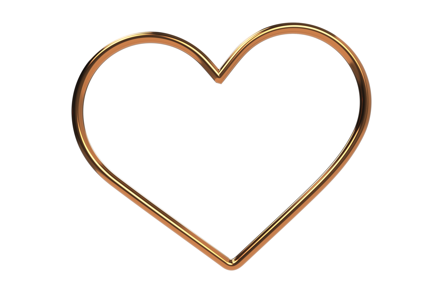 Gold Hearts realistic decoration Transparent PNG. Romantic Symbol of Love Heart isolated png