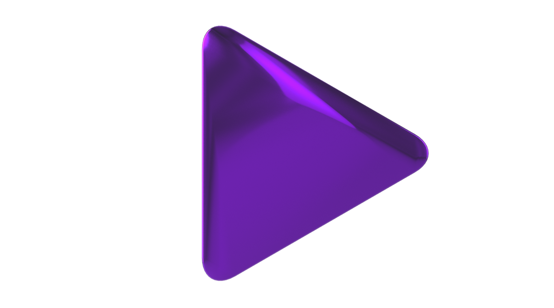 3d triangolo cartello giocare pulsante png con trasparente sfondo