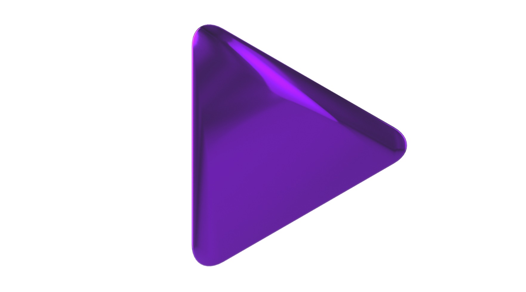 3d triangle sign Play button PNG with Transparent Background