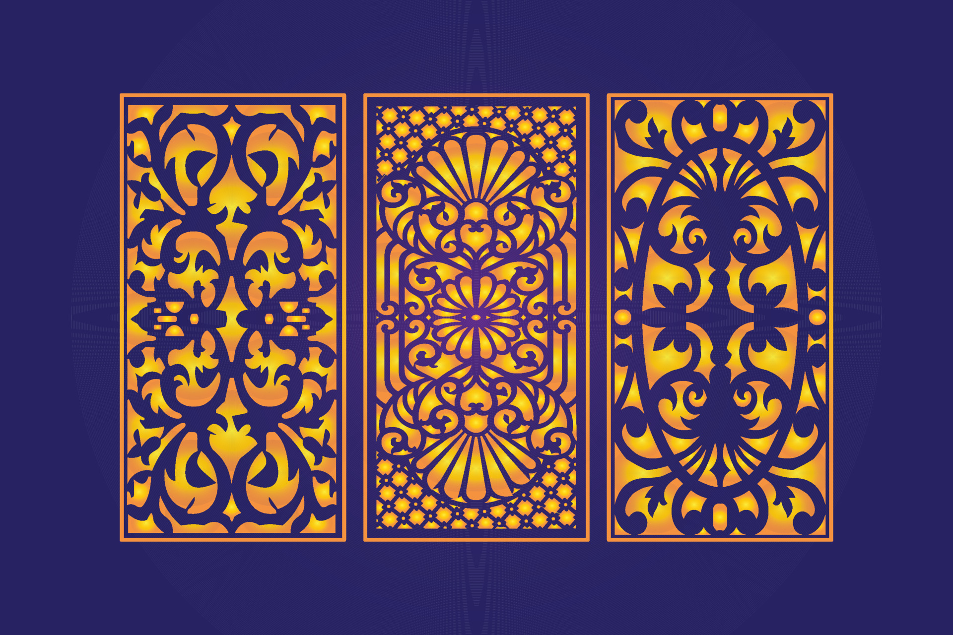 Decorative Die Cut Floral islamic Abstract Pattern Laser Cut Panels