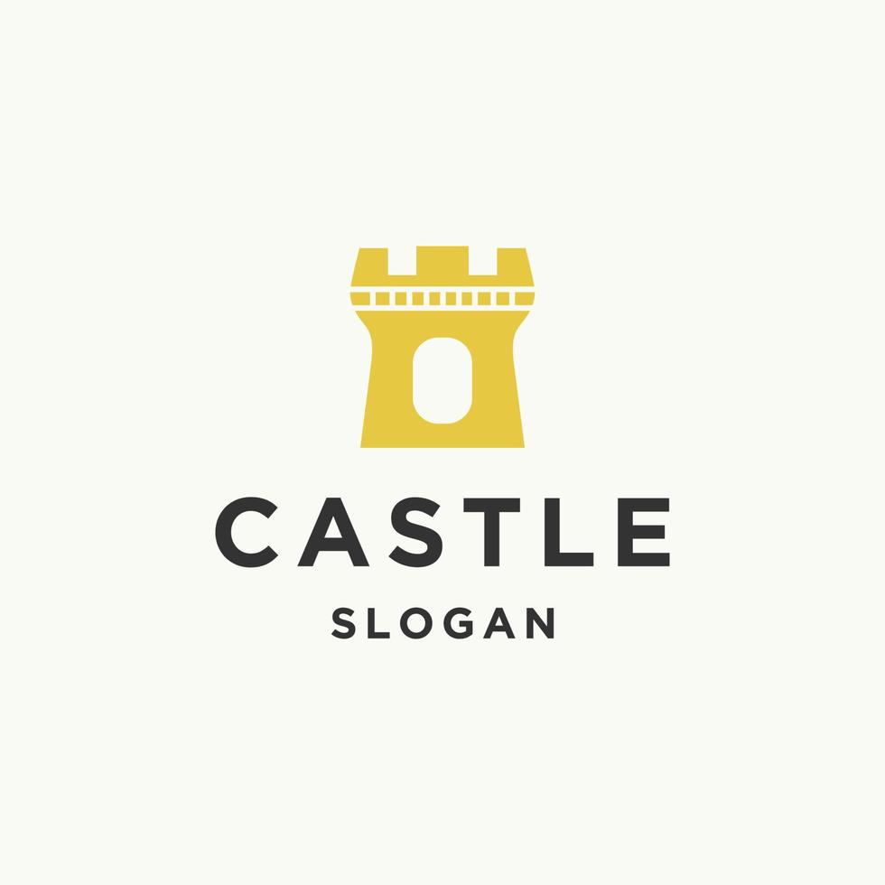 Castle logo icon design template vector