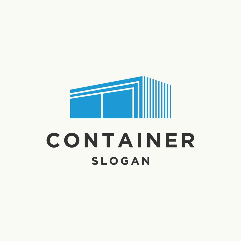 Container logo template vector illustration design