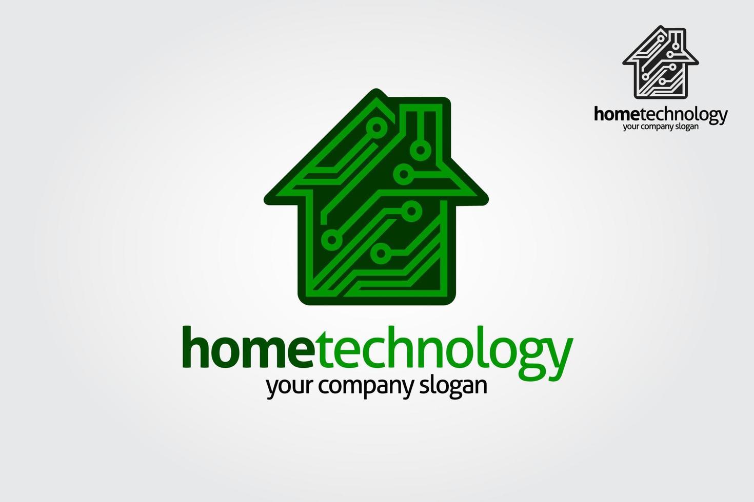 Home Technology Vector Logo Template. This logo is suitable for chip, home, technology, science, it, electronics, software, digital, engineering, house plan, building, property logos.