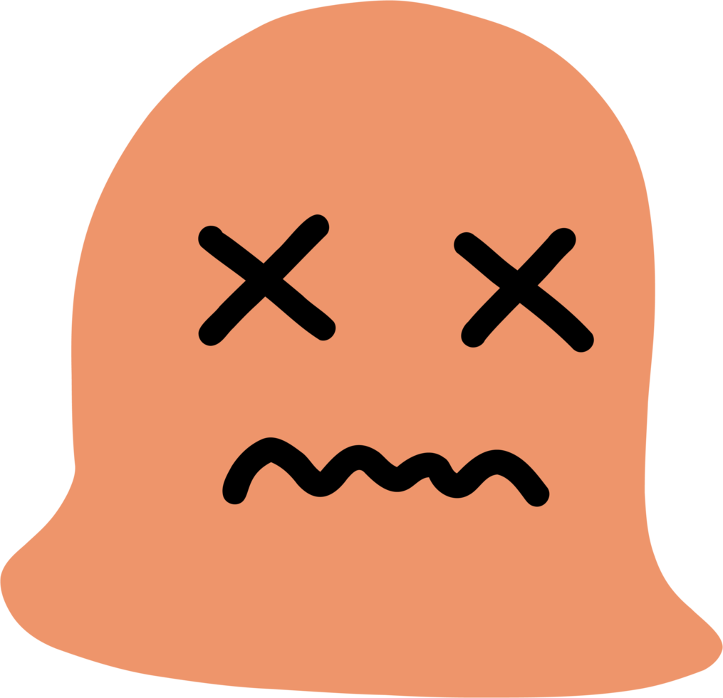 dibujo a mano alzada de emoticonos. png