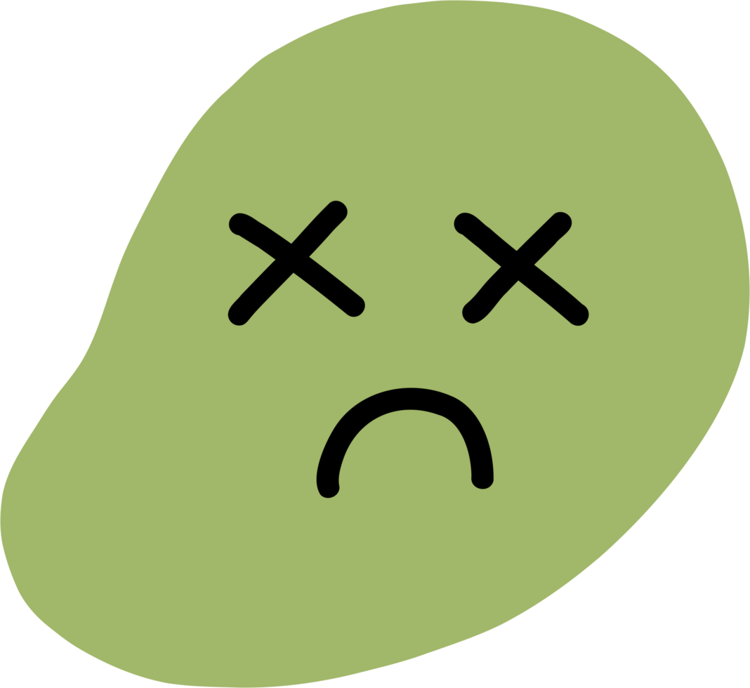 doodle desenho à mão livre de emoticons. png