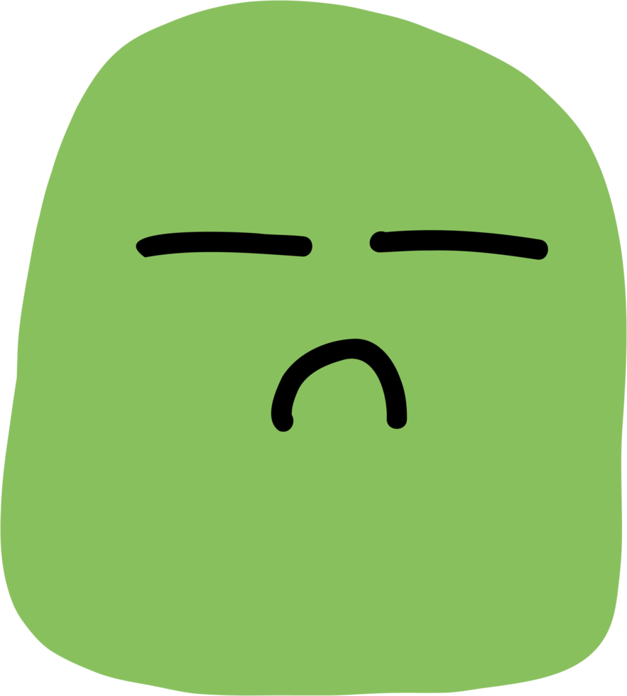 dibujo a mano alzada de emoticonos. png