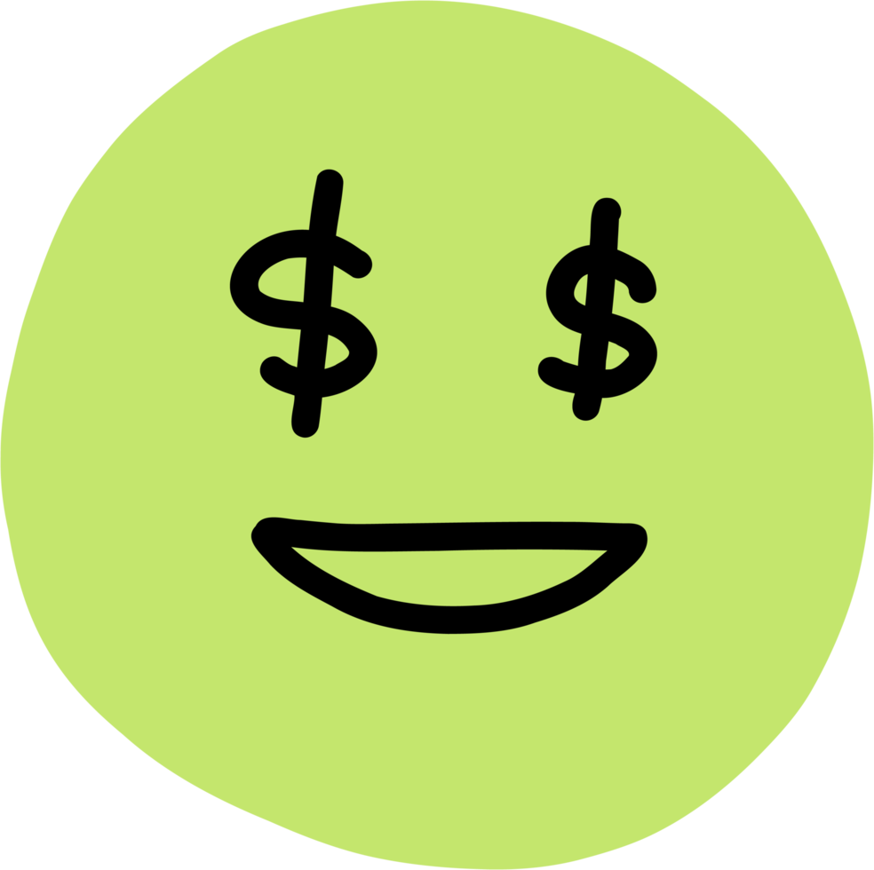 doodle freehand drawing of emoticons. png