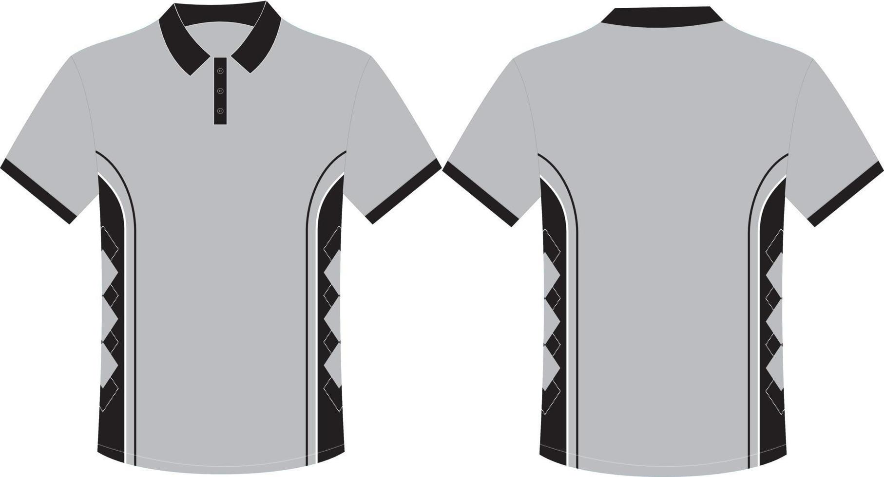 plantilla de camisa de polo, diseño de plantillas de polo de camiseta. Vista frontal y trasera uniforme. vector de maqueta de jersey,plantilla de diseño de polo para hombre ilustración vectorial eps 10.diseño para camiseta de fútbol, equipo de fútbol