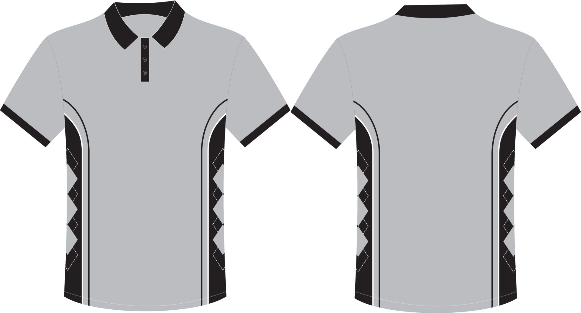 Polo Shirt Template,t-shirt Polo Templates Uniform Front And Back ...