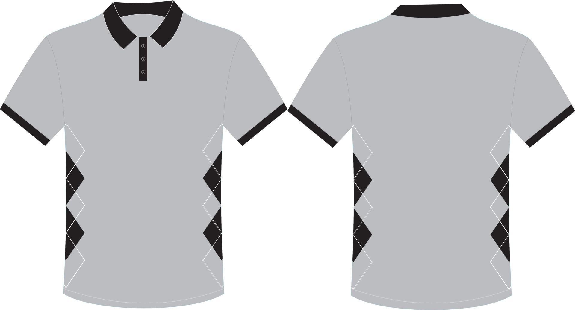 Polo shirt template,t-shirt polo templates design. uniform front and ...